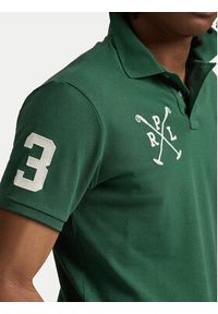 Polo Ralph Lauren Polo 710978082001 Zielony Custom Slim Fit. Typ kołnierza: polo. Kolor: zielony. Materiał: bawełna #5