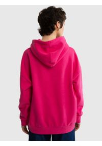 Big-Star - Bluza damska z kapturem różowa Rubialsa 602. Okazja: na co dzień. Typ kołnierza: kaptur. Kolor: różowy. Materiał: bawełna. Wzór: haft. Styl: casual, klasyczny #5