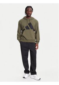 Adidas - adidas Bluza Essentials Big Logo JE8892 Khaki Regular Fit. Kolor: brązowy. Materiał: bawełna #5