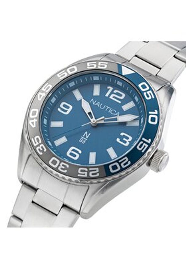 Nautica Zegarek NAPFWS307 Srebrny. Kolor: srebrny