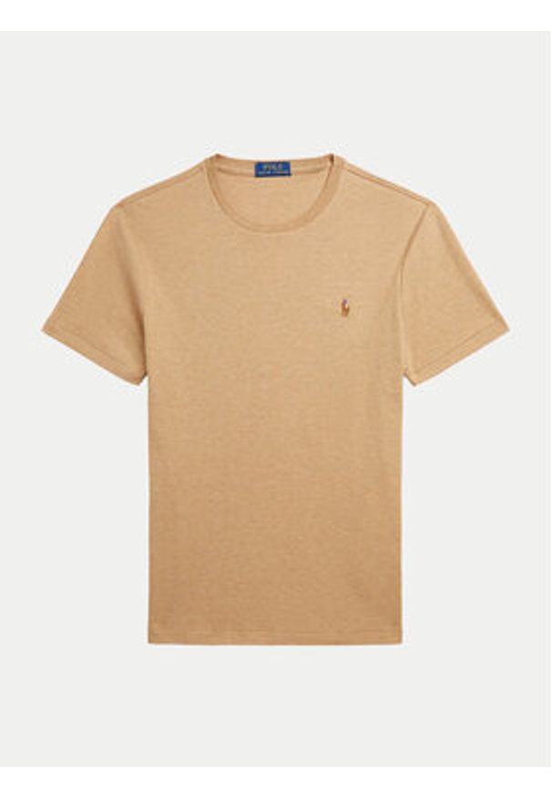 Polo Ralph Lauren T-Shirt 710740727072 Beżowy Slim Fit. Typ kołnierza: polo. Kolor: beżowy. Materiał: bawełna