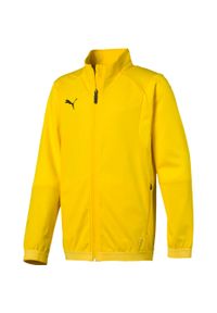 Bluza sportowa dla chłopca Puma Liga Training Jacket. Kolor: żółty. Materiał: dresówka, poliester, materiał. Sport: piłka nożna