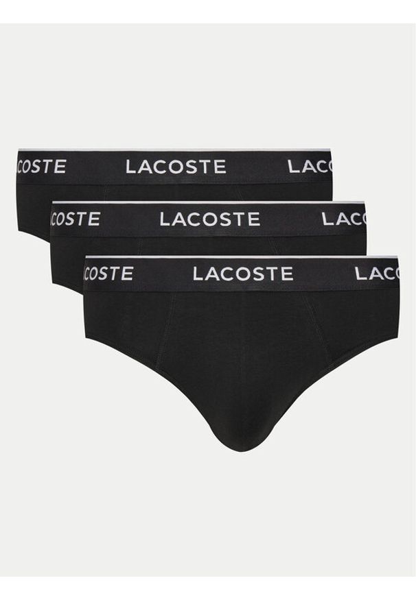 Lacoste Komplet slipów 8H1293 Czarny. Kolor: czarny. Materiał: bawełna
