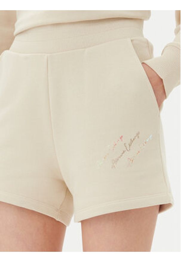 Armani Exchange Szorty sportowe XW000598 AF11852 U1092 Beżowy Regular Fit. Kolor: beżowy. Materiał: bawełna