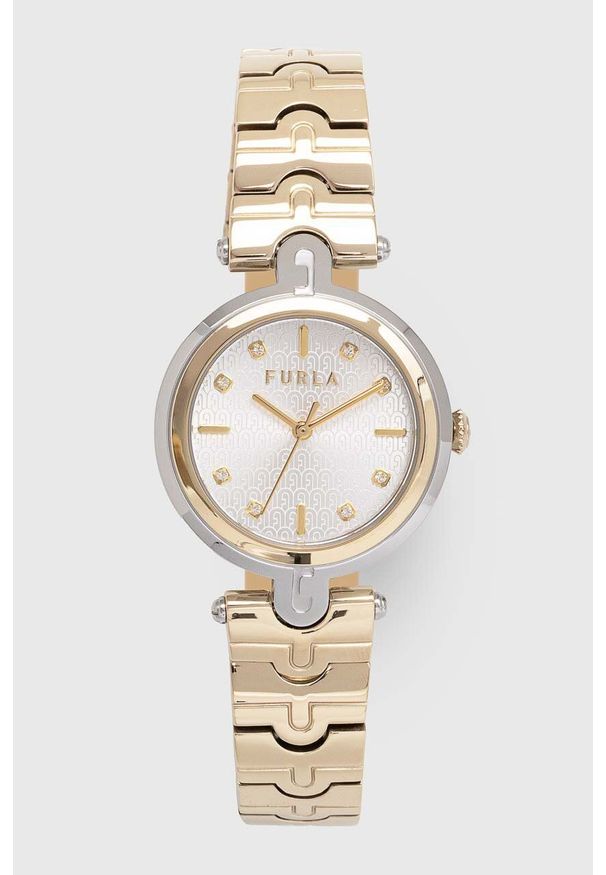 Furla zegarek WW00041008L2 damski kolor złoty. Kolor: złoty. Materiał: materiał
