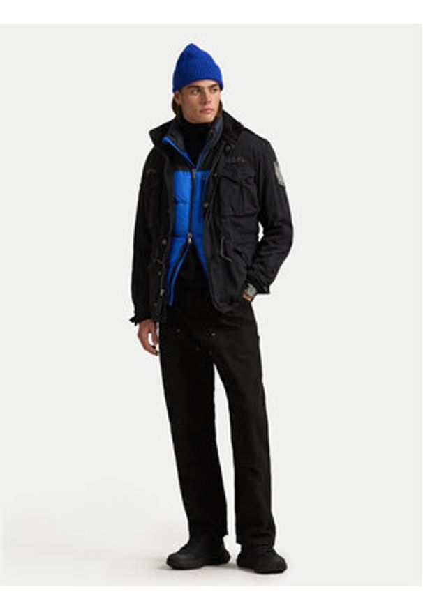 Polo Ralph Lauren Kurtka przejściowa 710955784001 Czarny Regular Fit. Typ kołnierza: polo. Kolor: czarny. Materiał: bawełna