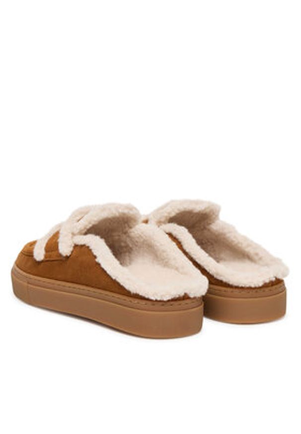 Inuikii Klapki Mule Wool 1004.017.0011 Brązowy. Kolor: brązowy. Materiał: skóra, zamsz