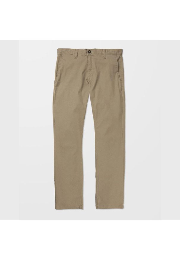 Spodnie Volcom Frickin Modern Stretch khaki. Kolor: zielony. Sport: skateboard