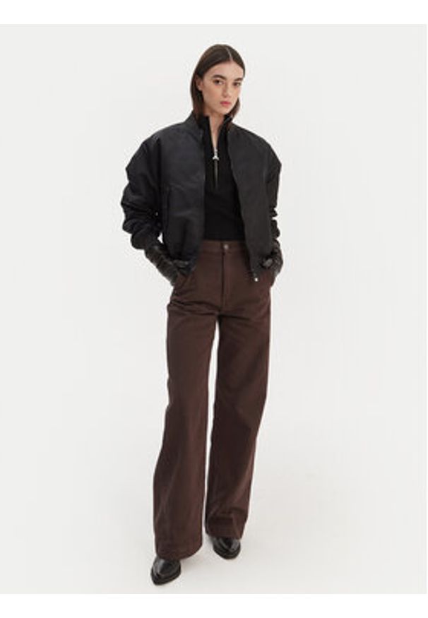 G-Star RAW - G-Star Raw Spodnie materiałowe Deck 2.0 D26432-E078 Brązowy Wide Leg. Kolor: brązowy. Materiał: bawełna