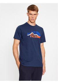 The North Face T-Shirt Mountain Line NF0A7X1N Granatowy Regular Fit. Kolor: niebieski. Materiał: bawełna