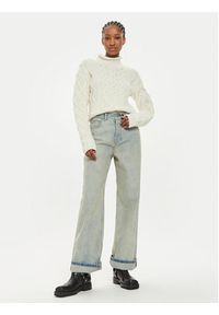 Hugo Golf Savenia 50527692 Écru Regular Fit. Typ kołnierza: golf. Materiał: syntetyk #2