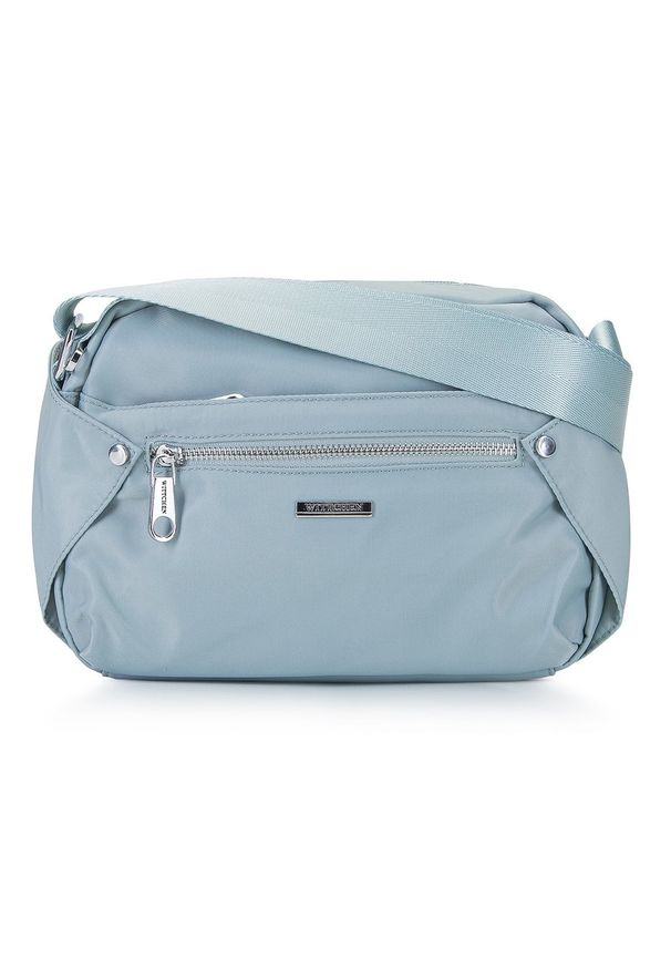 Wittchen - Damska torebka nylonowa. Kolor: niebieski. Rozmiar: średnie. Styl: casual, wakacyjny. Rodzaj torebki: na ramię
