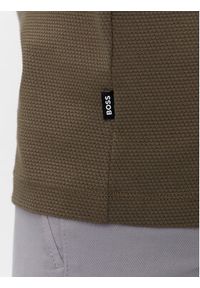 BOSS - Boss T-Shirt Tiburt 240 50452680 Khaki Regular Fit. Kolor: brązowy. Materiał: bawełna