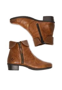 Rieker Botki Y07A8-22 Brązowy. Kolor: brązowy. Materiał: skóra #3