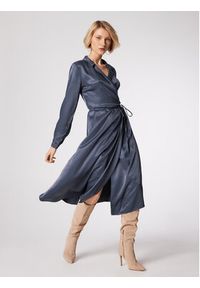 Simple Sukienka codzienna SUD514-02 Granatowy Relaxed Fit. Okazja: na co dzień. Kolor: niebieski. Materiał: wiskoza. Typ sukienki: proste. Styl: casual #4