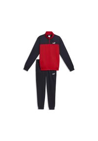 Puma - Męski dres z blokami kolorów PUMA. Kolor: niebieski. Materiał: dresówka. Sport: fitness #1