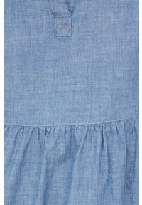 Vero Moda sukienka bawełniana mini rozkloszowana. Kolor: niebieski. Materiał: bawełna. Typ sukienki: rozkloszowane. Długość: mini #5
