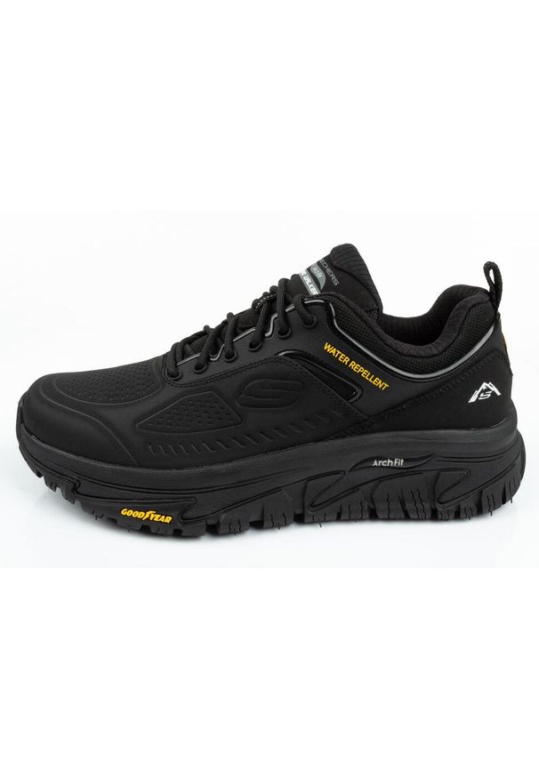 skechers - Buty sportowe męskie Skechers Arch Fit. Kolor: czarny. Materiał: materiał, skóra, syntetyk. Szerokość cholewki: normalna