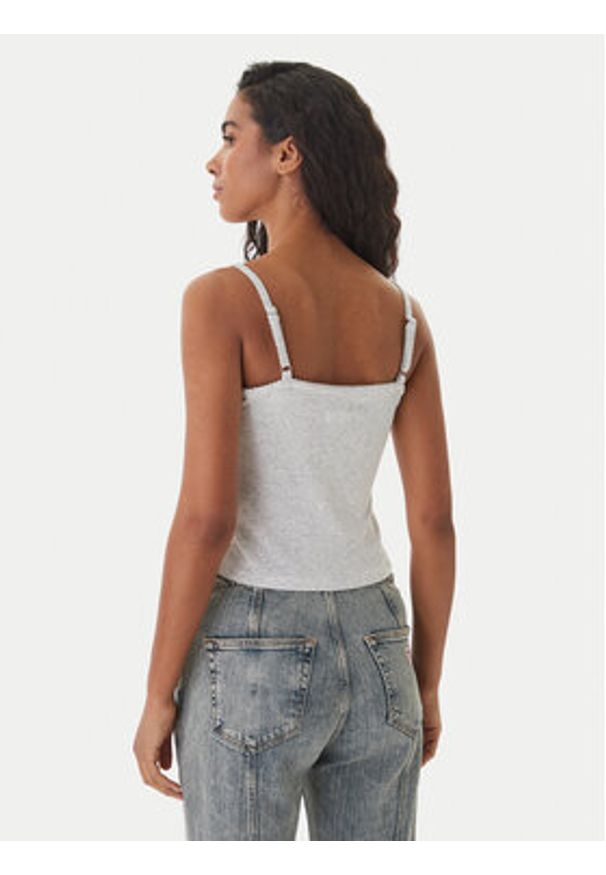 Guess Jeans Top W6GPB5 KG372 Szary Regular Fit. Kolor: szary. Materiał: syntetyk
