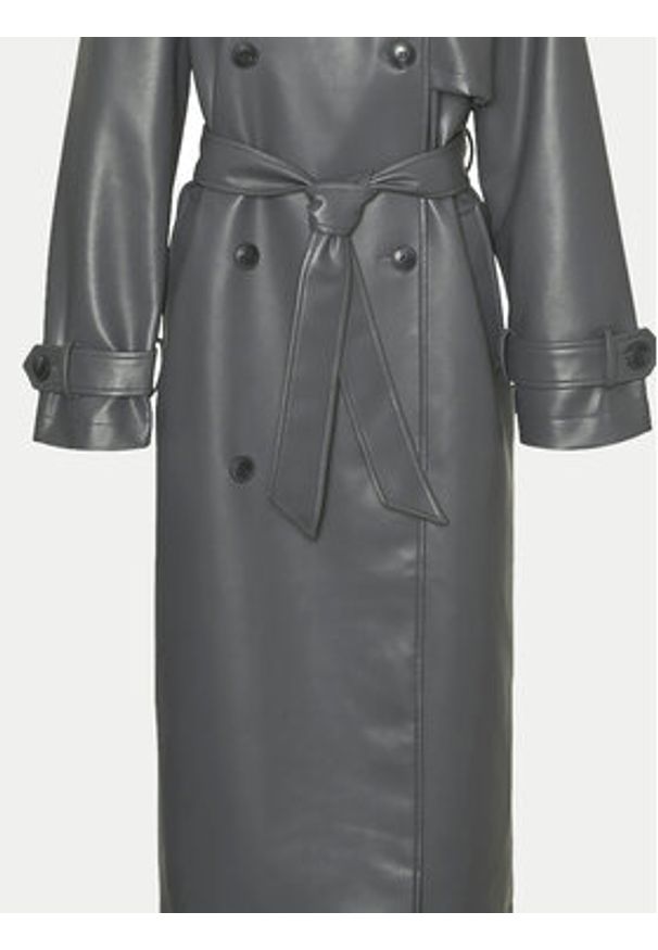 Vero Moda Trencz Amalie 10300822 Szary Regular Fit. Kolor: szary. Materiał: skóra