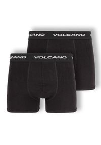 Volcano - Bawełniane bokserki męskie, dwupak, U-BOXER. Kolor: czarny. Materiał: bawełna. Długość: długie #1
