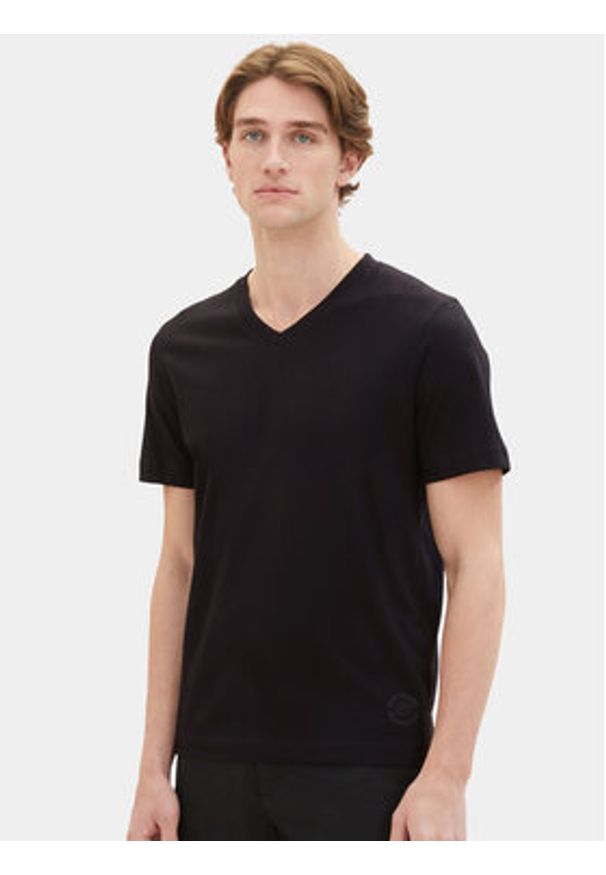 Tom Tailor Komplet 2 t-shirtów 1037738 Czarny Regular Fit. Kolor: czarny. Materiał: bawełna