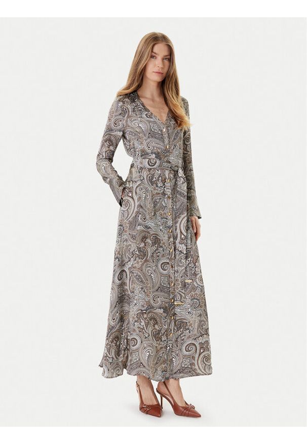 Marciano Guess Sukienka koszulowa 5YGK47 7298A Beżowy Regular Fit. Kolor: beżowy. Materiał: wiskoza. Typ sukienki: koszulowe