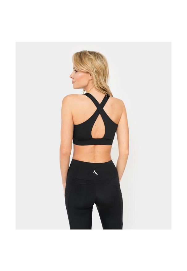 Stanik Carpatree Libra czarny. Kolor: czarny. Materiał: materiał. Sport: joga i pilates