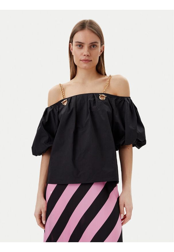 Lola Casademunt by Maite Bluzka MS2515040 Czarny Relaxed Fit. Kolor: czarny. Materiał: bawełna