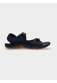 4f - Sandały męskie. Nosek buta: otwarty. Zapięcie: rzepy. Kolor: niebieski. Materiał: guma, syntetyk, materiał #2