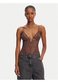 Patrizia Pepe Body 2I0143/A602-B825 Brązowy. Kolor: brązowy. Materiał: syntetyk