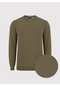 Pako Lorente - PAKO LORENTE – Zielony męski sweter w serek. Typ kołnierza: dekolt w serek. Kolor: zielony. Materiał: bawełna. Sezon: jesień #6