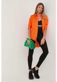 Karl Lagerfeld torebka skórzana kolor zielony. Kolor: zielony. Materiał: skórzane #4