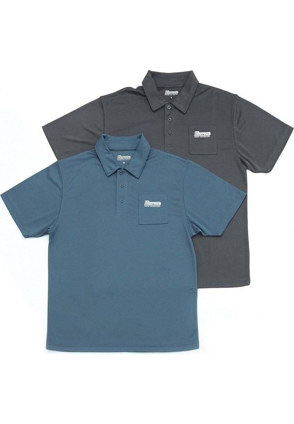 HARROWS - Koszulka sportowa męska Harrows Premier Polo. Typ kołnierza: polo. Kolor: szary, niebieski. Styl: sportowy