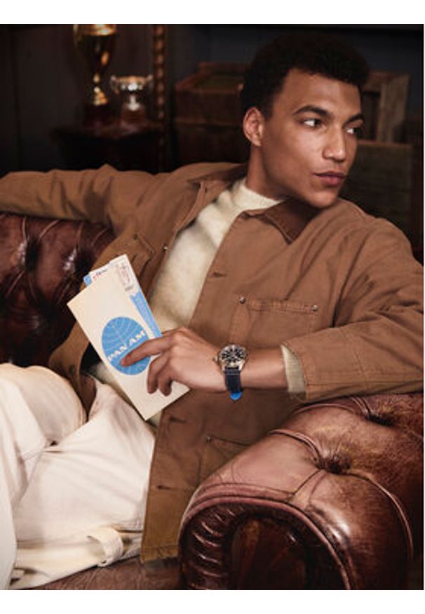 Timex Zegarek Timex x Pan Am® Waterbury Ace TW2Y38800 Granatowy. Kolor: niebieski