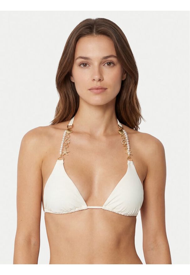 Guess Góra od bikini E6GJ00 KF412 Biały. Kolor: biały. Materiał: syntetyk