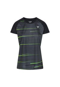 Koszulka do tenisa damska Victor T-34101 C. Kolor: czarny. Sport: tenis