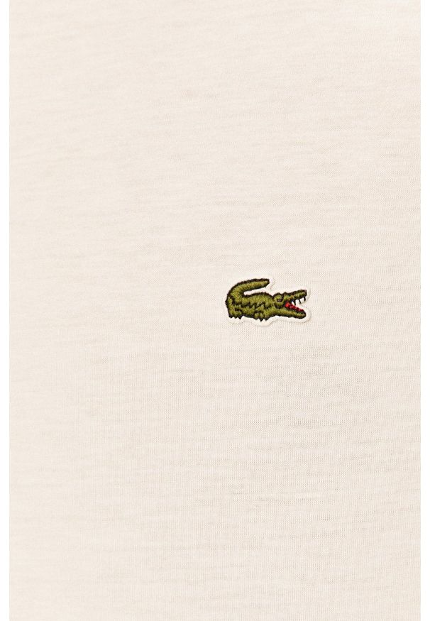 Lacoste - T-shirt. Okazja: na co dzień. Kolor: biały. Materiał: dzianina. Styl: casual