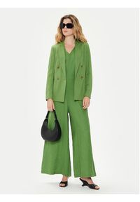 United Colors of Benetton - United Colors Of Benetton Marynarka 27OZDW025 Zielony Regular Fit. Kolor: zielony. Materiał: lyocell, wiskoza #3