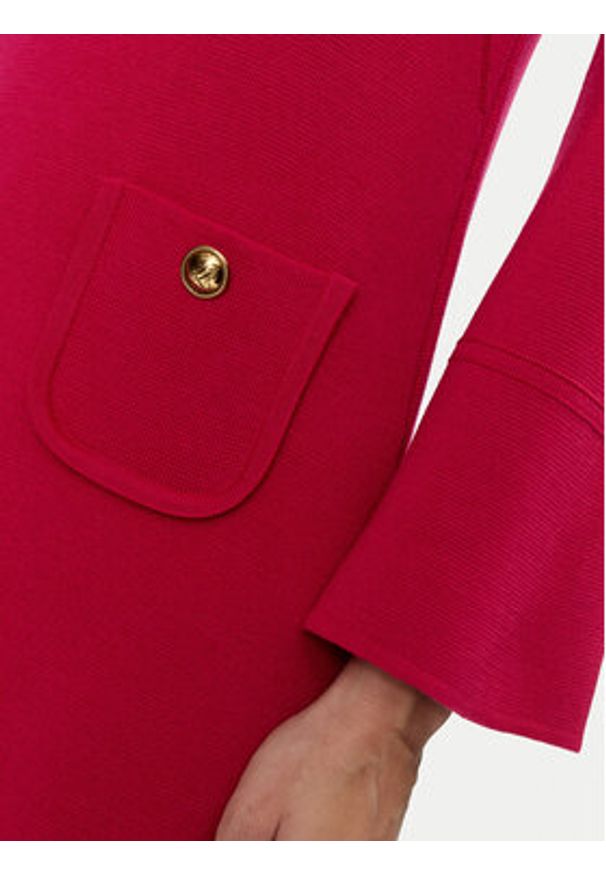 Luisa Spagnoli Sukienka dzianinowa Melodiosa 58421 Różowy Regular Fit. Kolor: różowy. Materiał: wełna