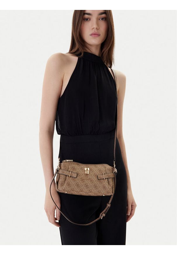 Guess Torebka Yesba Mini HWSG78 33720 Beżowy. Kolor: beżowy. Materiał: skórzane