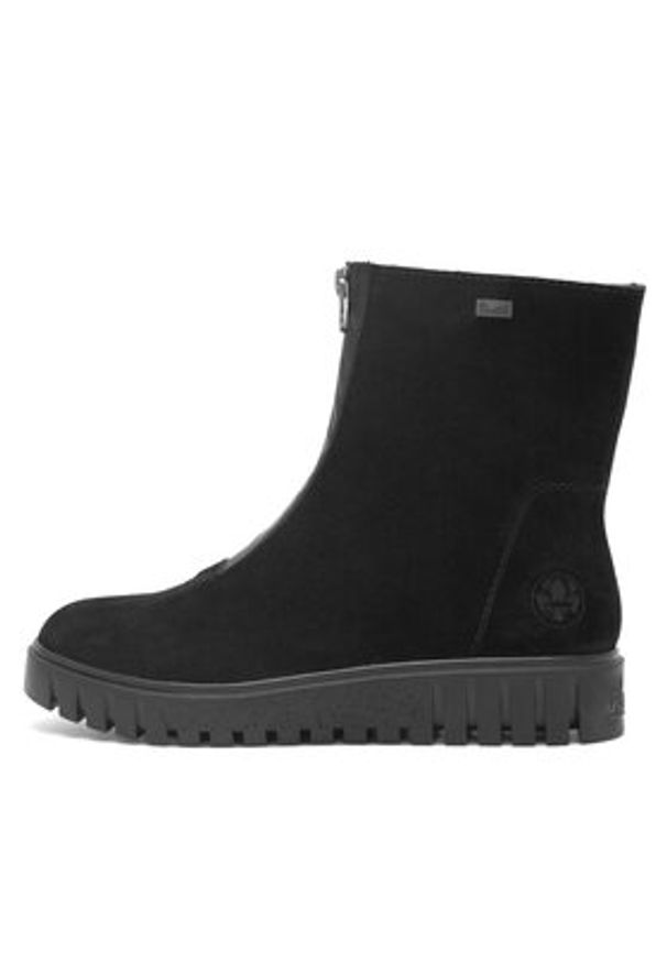 Rieker Botki Y3459-00 Czarny. Kolor: czarny. Materiał: zamsz, skóra