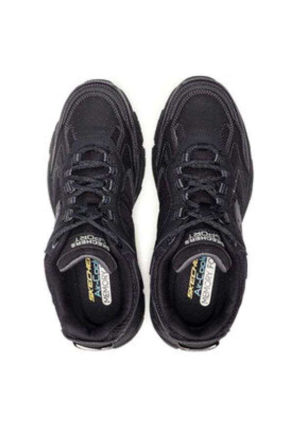 skechers - Skechers Sneakersy Vigor 3.0 237145/BBK Czarny. Kolor: czarny. Materiał: skóra
