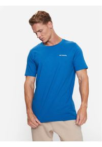 columbia - Columbia T-Shirt Rapid Ridge™ Back Graphic Tee II Niebieski Regular Fit. Kolor: niebieski. Materiał: bawełna, syntetyk #1