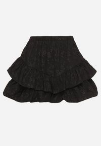 Born2be - Czarne Spódnico-Szorty z Falbankami Sopelira. Okazja: na co dzień. Stan: podwyższony. Kolor: czarny. Styl: casual, elegancki #6