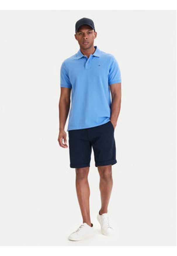 Tommy Jeans Polo DM0DM22711 Niebieski Regular Fit. Typ kołnierza: polo. Kolor: niebieski. Materiał: bawełna