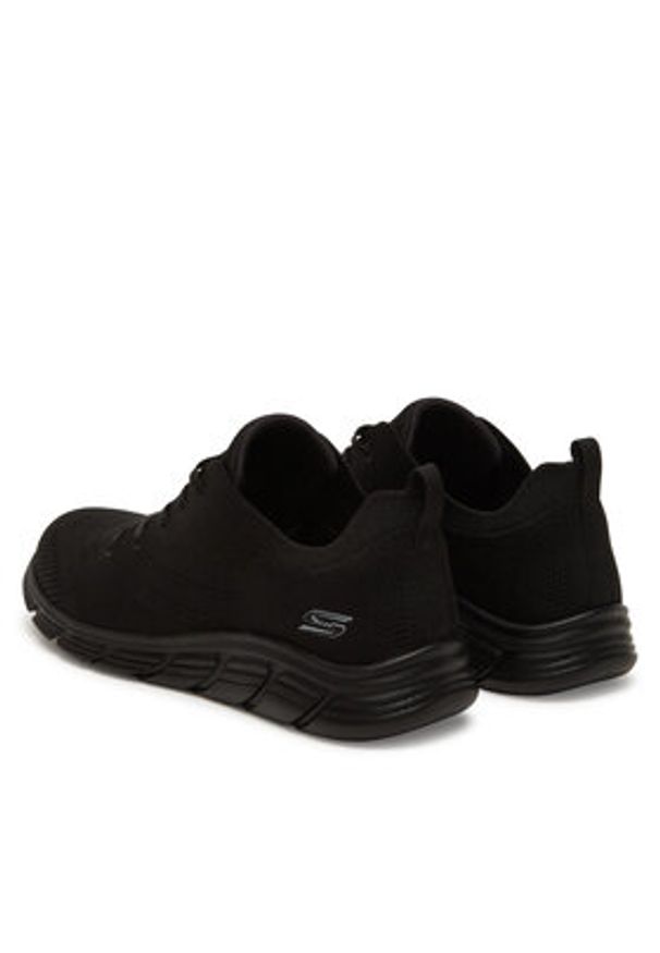 skechers - Skechers Sneakersy Bobs B Flex Lo-Graceful Stride 117591/BBK Czarny. Kolor: czarny. Materiał: materiał
