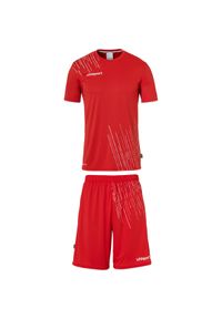UHLSPORT - Zestaw koszulka i spodenki Uhlsport Score 26. Kolor: czerwony, czarny, biały, wielokolorowy. Materiał: dresówka. Sport: piłka nożna