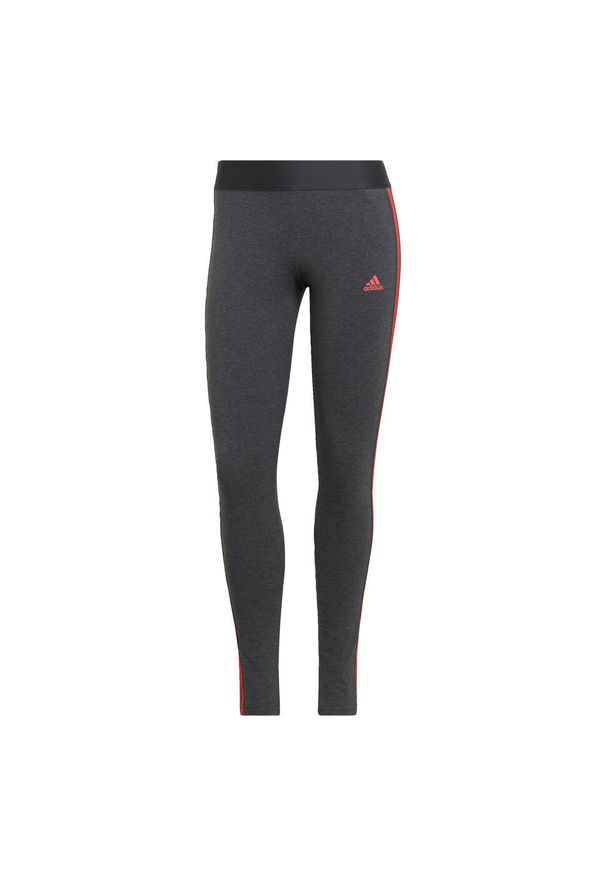 Legginsy treningowe damskie Adidas Loungewear Essentials 3-Stripes AeroReady. Kolor: czerwony, wielokolorowy, różowy, szary. Materiał: bawełna, materiał