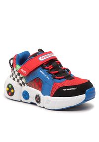 skechers - Sneakersy SKECHERS - Gametronix 402260L/BLMT Blue/Multi. Zapięcie: rzepy. Materiał: skóra, materiał #1